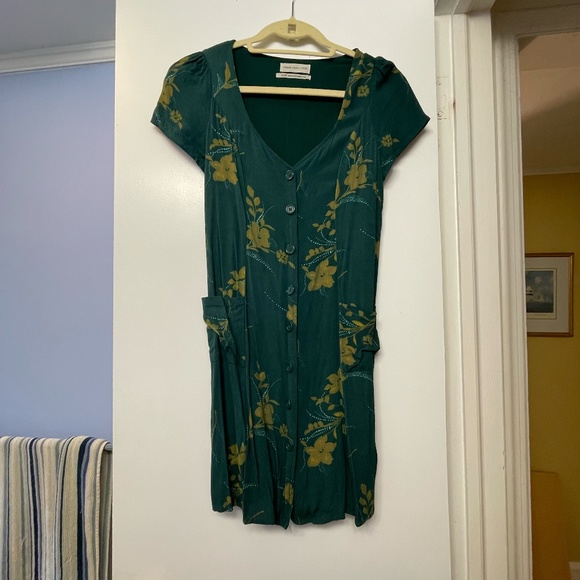 Urban Outfitters Lola Floral Mini Dress Button-up, Size XS - Picture 4 of 11